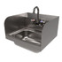 BK RESOURCES HSW1410SSP Stainless Steel Hand Sink with Side Splashes and Faucet, 14" l x 10" w x 5" h