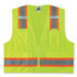 TENACIOUS HOLDINGS, INC. ergodyne® 24077 GloWear 8248Z Class 2 Two-Tone Surveyors Zipper Vest, Polyester, 2X-Large/3X-Large, Lime