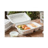 PACTIV EVERGREEN CORPORATION YCNW02052 EarthChoice Vented Microwavable MFPP Hinged Lid Container, 2-Compartment, 9 x 6 x 3.1, White, Plastic, 170/Carton