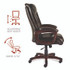 ALERA DN42B19 Alera Darnick Series Manager Chair, Supports Up to 275 lbs, 17.13" to 20.12" Seat Height, Brown Seat/Back, Brown Base