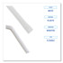 BOARDWALK FSTW775W25 Flexible Wrapped Straws, 7.75", Plastic, White, 500/Pack, 20 Packs/Carton