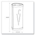 ALBA PMTRIA2M Triangular Umbrella Stand, Steel, 10.25w x 10.25d x 23.67h, Silver/Black