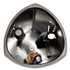 ALBA PMTRIA2M Triangular Umbrella Stand, Steel, 10.25w x 10.25d x 23.67h, Silver/Black