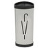 ALBA PMTRIA2M Triangular Umbrella Stand, Steel, 10.25w x 10.25d x 23.67h, Silver/Black