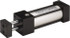 Norgren ND01A-N02-AACM0 Double Acting Rodless Air Cylinder: 2" Bore, 1" Stroke, 250 psi Max, 1/4 NPT Port, Side Tapped Mount