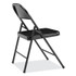 NATIONAL PUBLIC SEATING BASICS by NPS® 910 900 Series All-Steel Folding Chair, Supports Up to 250 lb, 17.75" Seat Height, Black Seat, Black Back, Black Base, 4/Carton