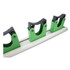 UNGER HO700EA Hang Up Cleaning Tool Holder, 28w x 3.15d x 2.17h, Silver/Green