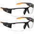 Klein Tools 60172 Safety Glasses; Type: Safety Glasses ; Frame Style: Half-Framed ; Lens Coating: Anti-Fog; Scratch Resistant ; Frame Color: Black; Orange ; Lens Color: Clear ; Lens Material: Polycarbonate