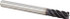 Kennametal 3524532 Corner Radius End Mill: 20 mm Dia, 38 mm LOC, 2 mm Radius, 5 Flutes, Solid Carbide