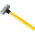 American Hammer AM3ZNLFG Dead Blow Hammer: 3 lb Head, 1-3/4" Face Dia, Zinc Head