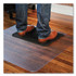 E.S. ROBBINS ES 184612 Sit or Stand Mat for Flat to Low Pile Carpeted and Hard Floors, Rectangular with Lip, Straight Edges, 36" x 53", Clear/Black