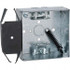 Hubbell-Raco 243 Electrical Device Box: Steel, Square, 4.63" OAH, 5-1/2" OAW, 2.188" OAD, 2 Gangs