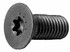 Camcar 34488 Flat Socket Cap Screw: #10-24 x 5/8" Long, Alloy Steel, Black Oxide Finish