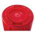 RUBBERMAID COMMERCIAL PROD. 2632 RED Vented Round Brute Container, 32 gal, Plastic, Red