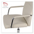 ALERA Workspace by WS4106 Leather Task Chair, Supports Up to 275 lb, 18.19" to 21.93" Seat Height, White Seat, White Back