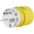 Bryant Electric BRY5366NPCR Straight Blade Plug: Industrial, 5-20P, 125VAC, Yellow