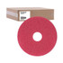 BOARDWALK 4013 RED Buffing Floor Pads, 13" Diameter, Red, 5/Carton