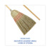 BOARDWALK 926YCT Parlor Broom, Yucca/Corn Fiber Bristles, 56" Overall Length, Natural, 12/Carton