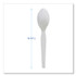 BOARDWALK SPOONHW Heavyweight Polystyrene Cutlery, Spoon, Plastic, White, 1,000/Carton