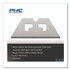 PACIFIC HANDY CUTTER, INC. PHC SP017 Blunt Tip Utility Knife Safety Blades, 0.75" x 2.25", 5/Pack, 20 Packs/Box