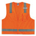 TENACIOUS HOLDINGS, INC. ergodyne® 24515 GloWear 8249Z-S Single Size Class 2 Economy Surveyors Zipper Vest, Polyester, X-Large, Orange