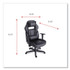 ALERA GM4146 Racing Style Ergonomic Gaming Chair, Supports 275 lb, 15.91" to 19.8" Seat Height, Black/Gray Trim Seat/Back, Black/Gray Base