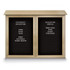United Visual Products UVDD4536LB-SAND Enclosed Letter Board: 45" Wide, 36" High, Laminate, Black