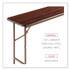ALERA FT726018MY Wood Folding Table, Rectangular, 59.88w x 17.75d x 29.13h, Mahogany