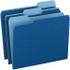 Pendaflex PFX15213NAV File Folders with Top Tab: Letter, Navy Blue, 100/Pack