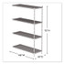 SAFCO PRODUCTS 5292BL Industrial Add-On Unit, Four-Shelf, 48w x 18d x 72h, Steel, Black