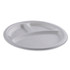 ECO-PRODUCTS,INC. EPP007NFA Vanguard Renewable and Compostable Sugarcane Plates, 3-Compartment Plate, 10" dia, White, 500/Carton
