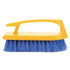 RUBBERMAID COMMERCIAL PROD. 6482 COB Iron-Shaped Handle Scrub Brush, Blue Polypropylene Bristles, 6" Brush, 6" Yellow Plastic Handle
