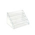 Display items for sale within the Azar Displays 4-tier counter step display. The staggered design allows customers to view all of the merchandise easily.  Sturdy acrylic construction is ideal for lasting use.  Display brushes, pencils and other items.  2 H-clips are included to display signage.  Weight capacity tested to support 3 lb.