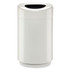 SAFCO PRODUCTS 9920WH Open Top Round Waste Receptacle, 30 gal, Steel, White