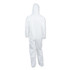 SMITH AND WESSON KleenGuard™ 44323 A40 Elastic-Cuff and Ankle Hooded Coveralls, Large, White, 25/Carton