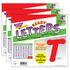 Lively letters, limitless possibilities! Convenient, reusable, and easy to use.  Great for student work displays, bulletin boards, signs, banners, news boards, learning activities, labeling, and much more!  Fade-resistant colors coordinate with TREND products.  Durable.  Each pack includes 56 uppercase letters, 83 lowercase letters, 13 numerals (from 0 to 9), 27 punctuation marks, 14 Spanish accent marks and a blank sheet.