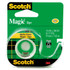 Scotch Magic clear tape works as hard as you do to fix all the little imperfections at home, school and the office. The Scotch Brand 3/4in x 600in tape works like magic and utilizes unique 3M adhesive technology to bond tightly with paper and disappear without a trace.  The original matte finish, Scotch Magic Invisible Tape is the preferred tape for offices, homes and schools.  Ideal for permanent paper mending and mounting, sealing envelopes, and gift wrapping presents.  Provides a strong, secure, permanent seal using trusted 3M adhesive technology.  Write on it with pen, pencil or marker.  Clear tape that is frosty on the roll, but invisible when applied and won't show on copies.  Dispenser included.  tape refills in the convenient dispenser are easy to use, store away conveniently, and are always ready.  Tape pulls off the roll smoothly and cuts easily.  Stands up to faxes, scanners and copiers.  Tape is photo-safe (determined in accordance with ISO Standard 18916).  Tape contains 37% bio-based content (derived from cellulose) by weight  Plant-based content - made using tree-free agricultural products or by-products, helping you support innovative use of plants while reducing use of forests or other resources.