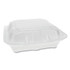 PACTIV EVERGREEN CORPORATION YTD188030000 Vented Foam Hinged Lid Container, Dual Tab Lock, 3 Compartments, 8.4 x 8 x 3, White, 150/Carton