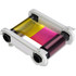 Thermal transfer ribbon that uses dye sublimation  Also use for text and bar codes  For use in Evolis Zenuis Series ID Card Printers  For printing full-color images  Evolis YMCKO ribbon prints a full spectrum of colors by combining yellow, magenta and cyan panels and using varying degrees of heat  It generates approximately 200 full color prints in your Zenius Primacy and replaces the discontinued Evolis R5F001AAA ribbon  The K panel is a black resin panel, typically used for printing text and bar codes, and the O panel is a thin, clear protective overlay that is applied over the entire surface of your cards  Evolis Ribbon is specially back-coated to extend printhead life  Recycling solution - designed to encourage recycling, helping you divert materials from landfill.