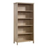 If you need to organize your office space or living area, look to this Sauder bookcase. The display bookcase is made with lightweight panels that make assembly simple and easy. The adjustable bookcase offers 5 total shelves to suit your storage needs.  Lightweight panel construction.  Features 5 shelves, 3 of which are adjustable.  Weight capacity per shelf tested to support 35 lb.  Assembly required.  Backed by the manufacturers 5-year limited warranty.  ANSI/BIFMA Compliant - This product has been tested and verified for compliance with rigorous performance requirements and safety standards related to specific furniture products.  This product is heavy and/or oversized and may need more than one person to handle.