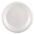 PLASTIFAR SA 12040 Foam Dinnerware, Plate, 9" dia, Poly Bag, White, 125/Sleeve, 4 Sleeves/Pack