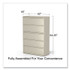 ALERA HLF4267PY Lateral File, 5 Legal/Letter/A4/A5-Size File Drawers, Putty, 42" x 18.63" x 67.63"