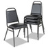 ALERA SC68VY10B Padded Steel Stacking Chair, Supports Up to 250 lb, 18.5" Seat Height, Black Seat, Black Back, Black Base, 4/Carton