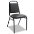 ALERA SC68VY10B Padded Steel Stacking Chair, Supports Up to 250 lb, 18.5" Seat Height, Black Seat, Black Back, Black Base, 4/Carton