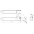 Kyocera 8801663 Indexable Cutoff Toolholder: 1" Max Depth of Cut, 2" Max Worpiece Dia, Right Hand