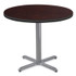NATIONAL PUBLIC SEATING NPS® CG13636XD1MY Cafe Table, 36" Diameter x 30h, Round Top/X-Base, Mahogany Top, Gray Base