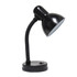 Functional desk lamp offers flexible light placement  Metal base is weighted to help minimize unwanted movement.  Dome-shaped metal shade helps direct light.  Uses a 60W type-A medium-base bulb (not included).  Flexible hose neck helps you shine light right where you need it most.  Push-button on/off switch offers intuitive use.  UL listed for safety.  5ft cord provides multiple placement options.  Save time - no assembly required.