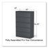 ALERA HLF4267CC Lateral File, 5 Legal/Letter/A4/A5-Size File Drawers, Charcoal, 42" x 18.63" x 67.63"