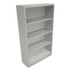 HON COMPANY S60ABCQ Metal Bookcase, Four-Shelf, 34.5w x 12.63d x 59h, Light Gray