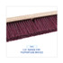 BOARDWALK 20336 Floor Brush Head, 3.25" Maroon Stiff Polypropylene Bristles, 36" Brush